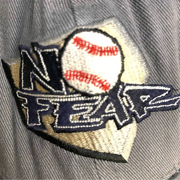 Vintage No Fear Baseball Cap Embroidered Logo Aged Look Y2K Style Retro Punk - Picture 5 of 7
